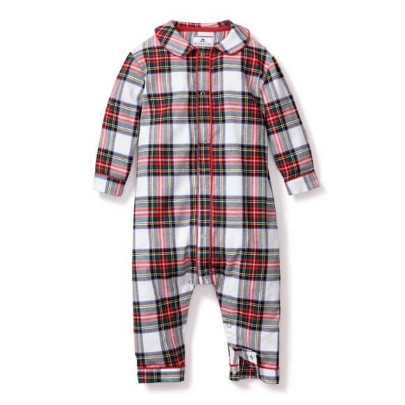 PETITE PLUME Baby's Brushed Twill Cambridge Romper in Balmoral Tartan Size 0-3 M - Picture 1 of 5